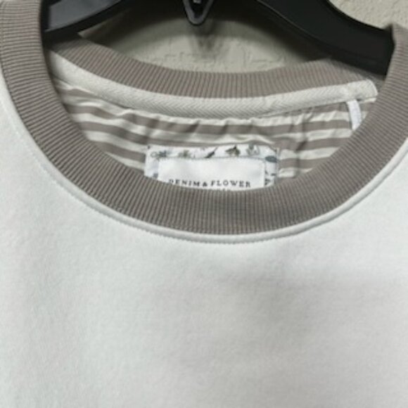 NWOT Denim & Flower Ricky Singh Colorblock Crewneck Sweatshirt Pullover - Picture 6 of 10